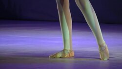 little ballet girls in multicolored tutu Stock Footage