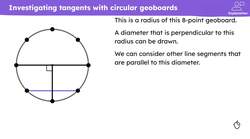 The tangent at any point on a circle is perpendicular to the radius at that point Instructional Video