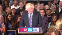 Cheers greet Boris Johnson’s appearance at Conservative campaign event - HD version News Clip