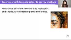 Drawing: use tone and colour for facial expressions Instructional Video