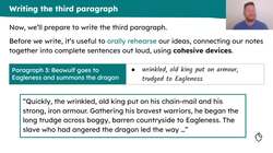 Writing the second half of the build-up of 'Beowulf and the dragon' Instructional Video