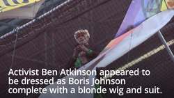 Extinction Rebellion climate protester scales Big Ben scaffolding News Clip