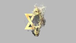 Star of David Religious symbol Particles Animation, Stock Footage