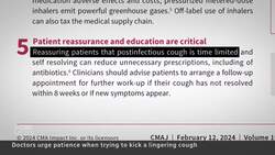 Lingering cough? Patience is often the best medicine, doctors say News Clip