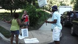 Protesters argue over the release of Bill Cosby outside his house News Clip