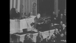 Snippets of President Franklin Roosevelt's State of the Union address to the US Congress News Clip