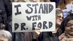 “Say No to Kavanaugh” – Protesters demand congress vote No to Kavanaugh - NYC Stock Footage