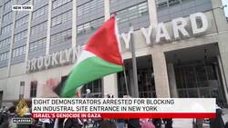 Eight arrested in New York over protest at arms suppliers to Israel News Clip