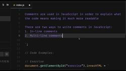 JavaScript Mastery from Zero to Hero - Prepare for Coding Interviews - How to Write In-Line Comments in JavaScript Instructional Video