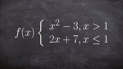 Tutorial for evaluating a piecewise function given three different values Instructional Video