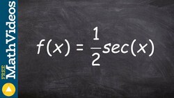 Graphing the secant function by using cosine Instructional Video