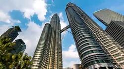 Malaysia Cityscape 4K Time Lapse (tilt up) Stock Footage