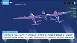 Richard Branson's Virgin Galactic Completes Pioneering Flight News Clip