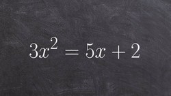 How to solve a quadratic equation by factoring long method by setting equal to zero Instructional Video