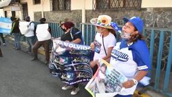 CLEAN : Nicaraguans in Costa Rica protest against Ortega's "illegitimate" reelection News Clip