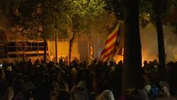 Tear gas deployed against protesters in Barcelona Instructional Video