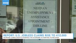 Report Says U.S. Jobless Claims Rise To 412,000 News Clip