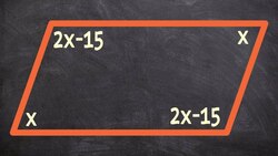 Finding the value of x for interior angle of a polygon - parallelogram Instructional Video