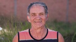 Elderly man farmer smiling Stock Footage