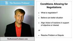 Conditions Necessary for Negotiation Instructional Video