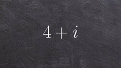 Tutorial - Finding the absolute value of a complex number ex 5, (4 + i) Instructional Video