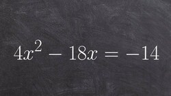 Learn how to factor a quadratic when a is not one to solve the equation Instructional Video