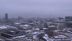 CLEAN : London covered in white after first snow of the winter News Clip