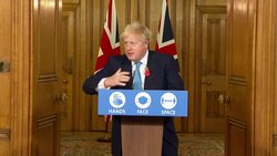 Boris Johnson answering questions during Downing Street press briefing News Clip