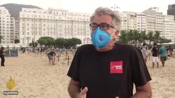 Coronavirus in Brazil: Copacabana's beach filled with symbolic graves News Clip
