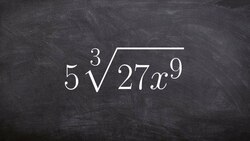 Simplifying the cube root of an expression with variables Instructional Video