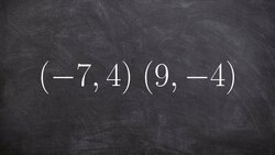 Given two points find the equation of the line using point slope Instructional Video