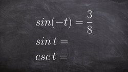 Use even and odd trig properties to evaluate Instructional Video
