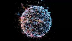 4k Connection lines Earth Globe with plexus. Stock Footage