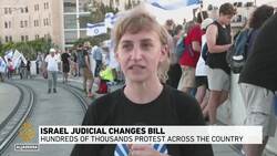 Huge crowds march in Israel as vote on judicial overhaul looms News Clip