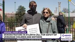 Demonstrators In U.S. Call For Safety Of Ukrainian Children News Clip