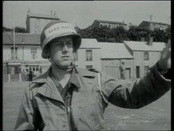 Embarkation of troops and loading of equipment onto the invasion fleet, eve of D-Day, June 5th 1944 Stock Footage