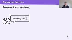 Compare non-unit fractions with the same denominator Instructional Video