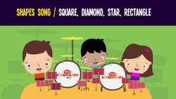 Shapes Song for Kids | Square Diamond Star Rectangle | The Kiboomers Instructional Video