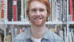 Face Recognition, Security Face Scan Stock Footage