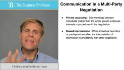 Communication in Multi-Party Negotiations Instructional Video