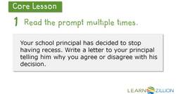 Understanding Writing Prompts: Identifying Keywords and Writing Types Instructional Video