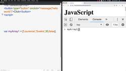 HTML CSS and JavaScript for Beginners - A Web Design Course - JavaScript Arrays Instructional Video