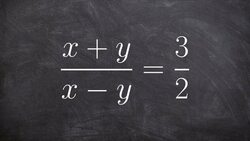Solve y using cross multiplication - literal equation Instructional Video