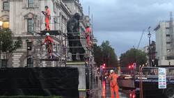 Winston Churchill statue uncovered in Westminster News Clip