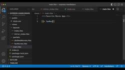 Express Framework Mastery: From Beginner to Advanced with Node.js - Building Partials with Handlebars in Express Instructional Video