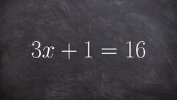 Solving a two step equation Instructional Video