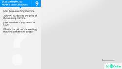 GCSE Secondary Maths Age 13-17 - Number: VAT problem - Explained Instructional Video