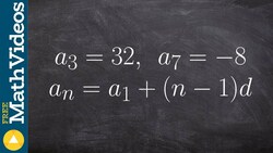 Learn how to find the explicit formula of an arithmetic sequence given two terms Instructional Video