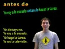 02 Spanish Lesson - Antes de / Despues de + verb (part 1) Instructional Video