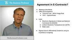 Terms of Agreement - Electronic Contracts Instructional Video